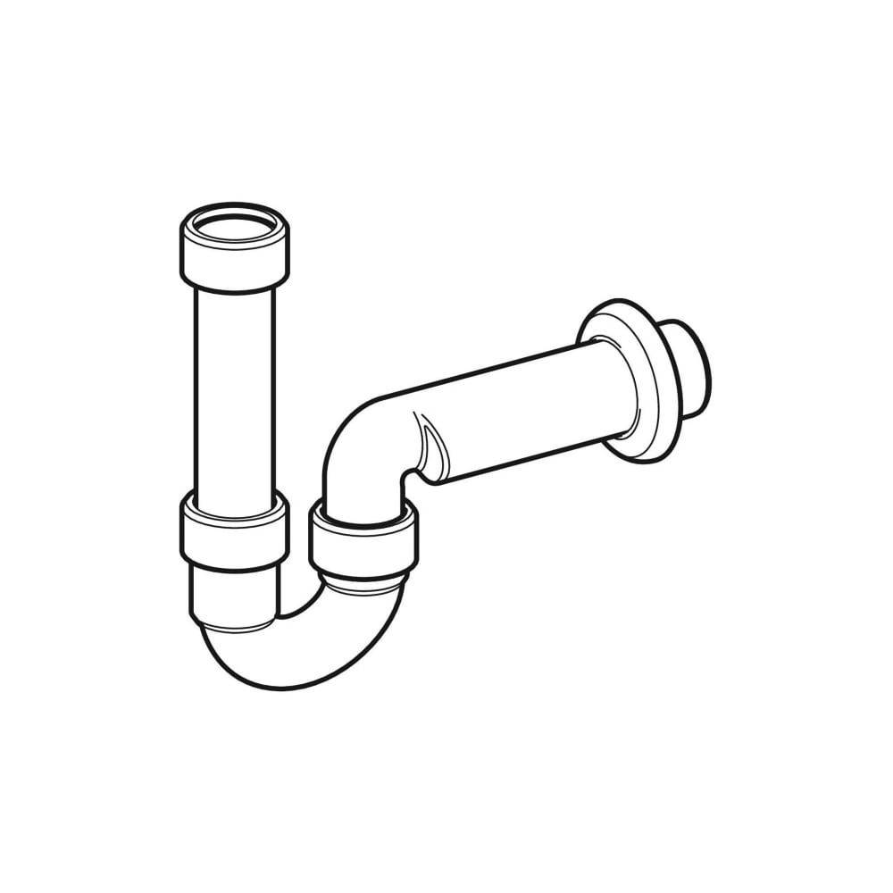 Geberit Rohrbogengeruchsverschluss für Geräte Außendurchmesser 40mm, Alpinweiß
