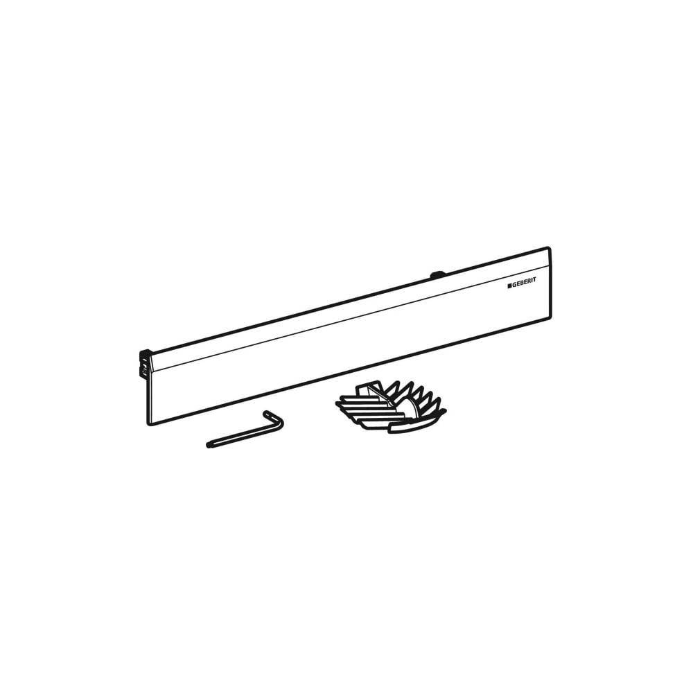 Geberit Fertigbauset für CleanWall Wandablauf, 32x5cm, Kunststoff, Mattschwarz