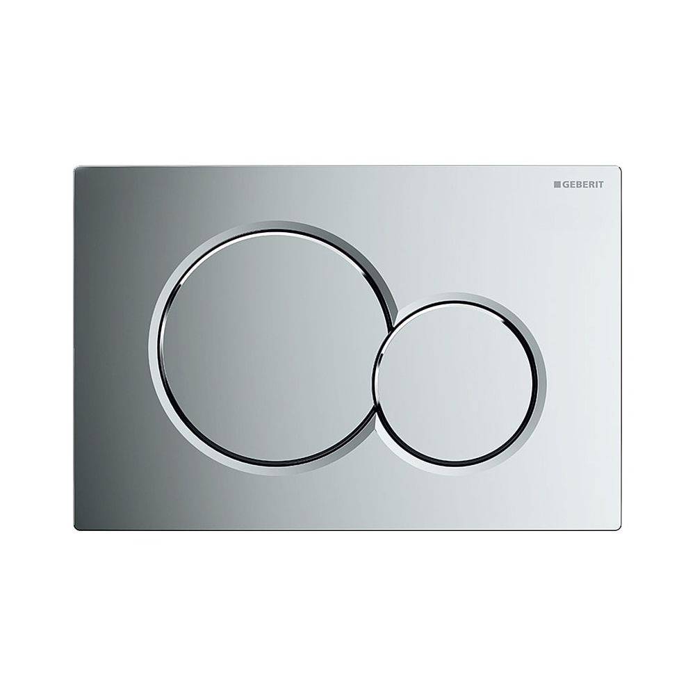 Geberit Drückerplatte Sigma01, 2-Mengen-Spülung, Hochglanz verchromt