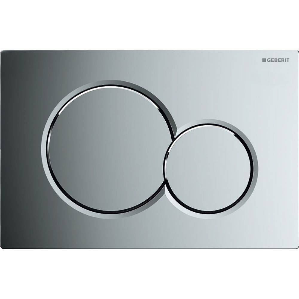 Geberit Drückerplatte Sigma01, 2-Mengen-Spülung, Hochglanz verchromt