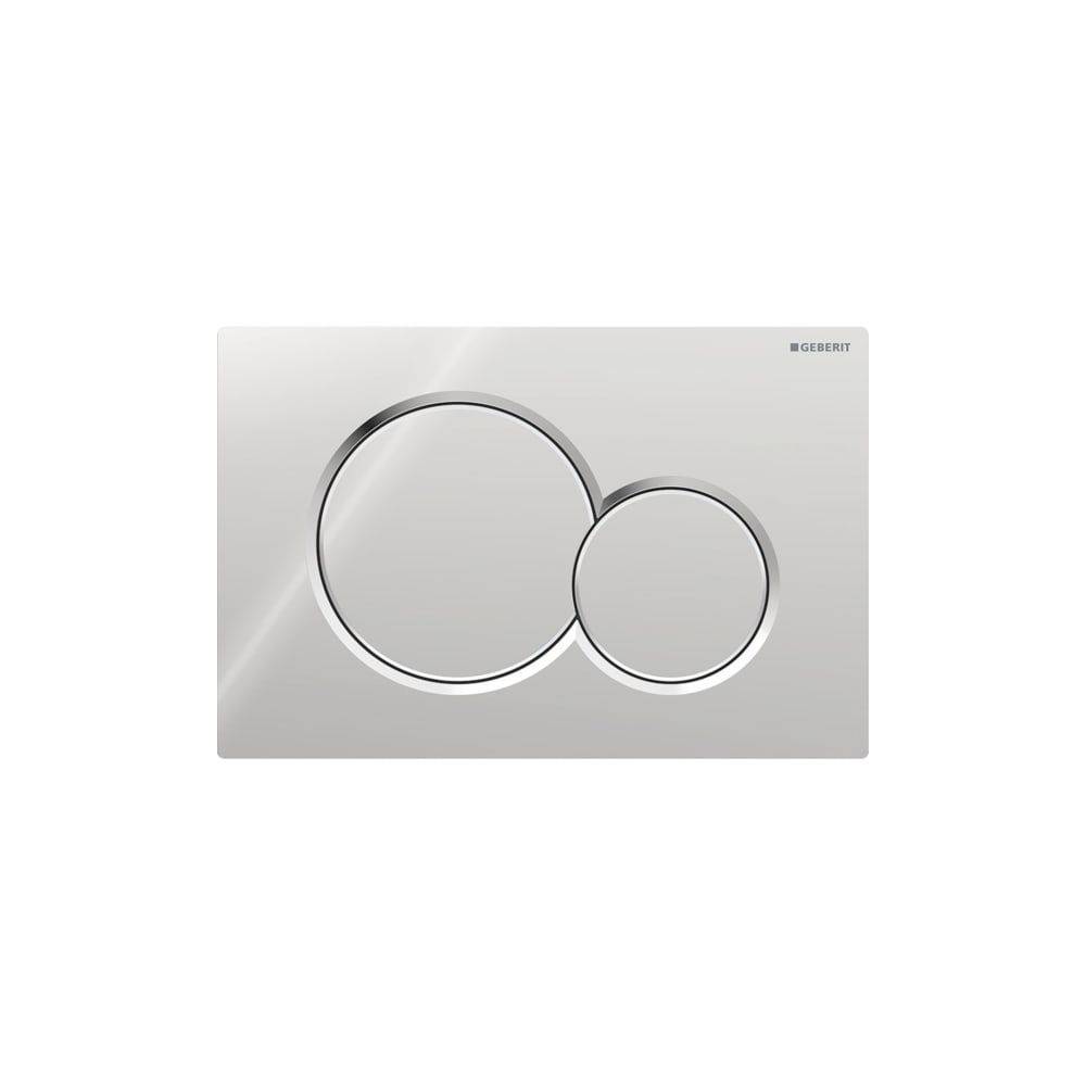 Geberit Drückerplatte Sigma01, 2-Mengen-Spülung, Hochglanz verchromt
