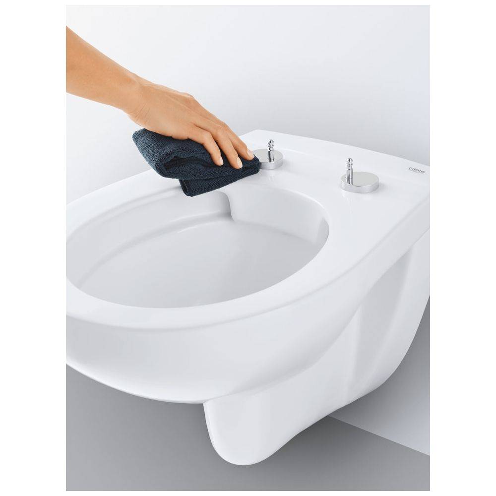 Grohe Wand-Tiefspül-WC Bau Keramik, Abgang waagerecht, spülrandlos, für UP-Spülkasten, aus Sanitärkeramik, Alpinweiß