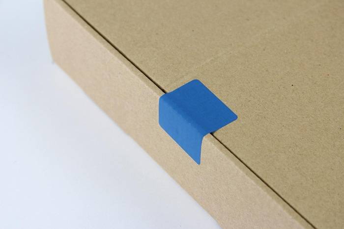 Sicherheitsetiketten Maße 38x32mm blau 500St./Rolle TRANSPAK