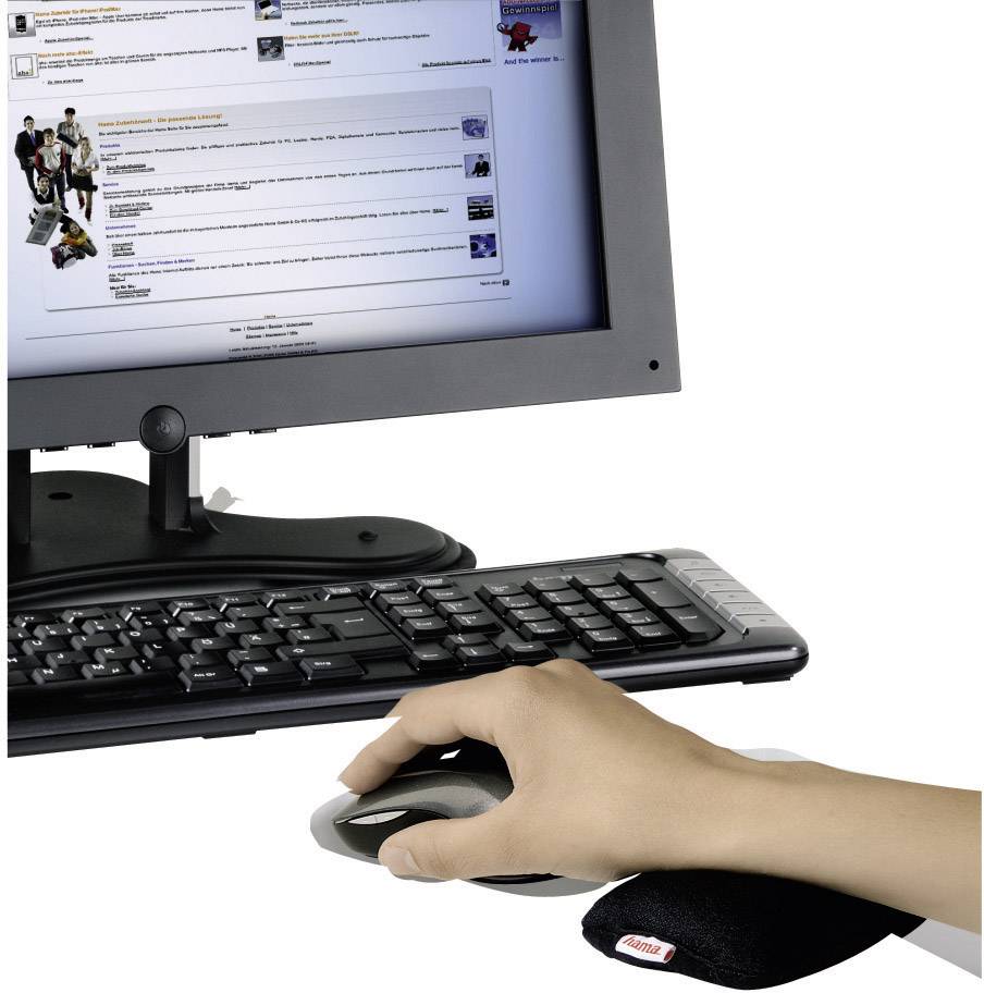 Hama 50218 Handballenauflage Ergonomisch Schwarz