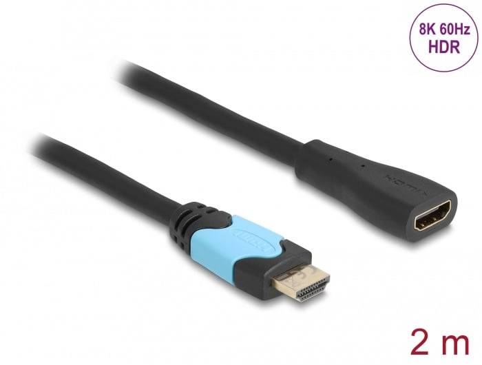 Delock High Speed HDMI Verlängerungskabel 48 Gbps 8K 60 Hz 2 m