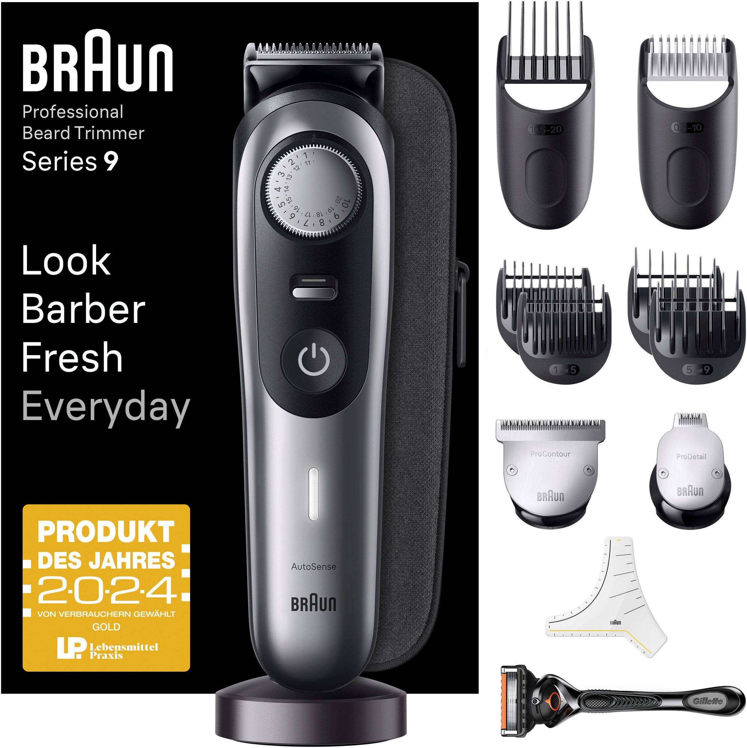 Braun Professional BeardTrimmer 9 BT9440 - Trimmerschnurlos - Chrom