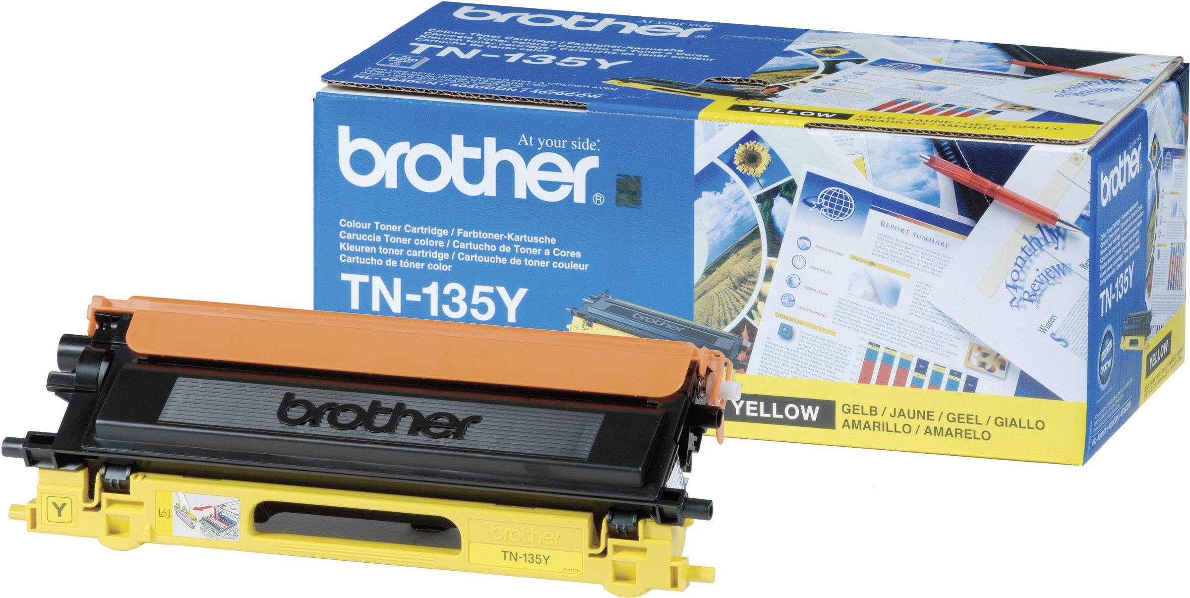 Brother TN135Y - Gelb - Original - Tonerpatrone - für Brother DCP-9040, 9042, 9045, HL-4040, 4050, 4070, MFC-9420, 9440,