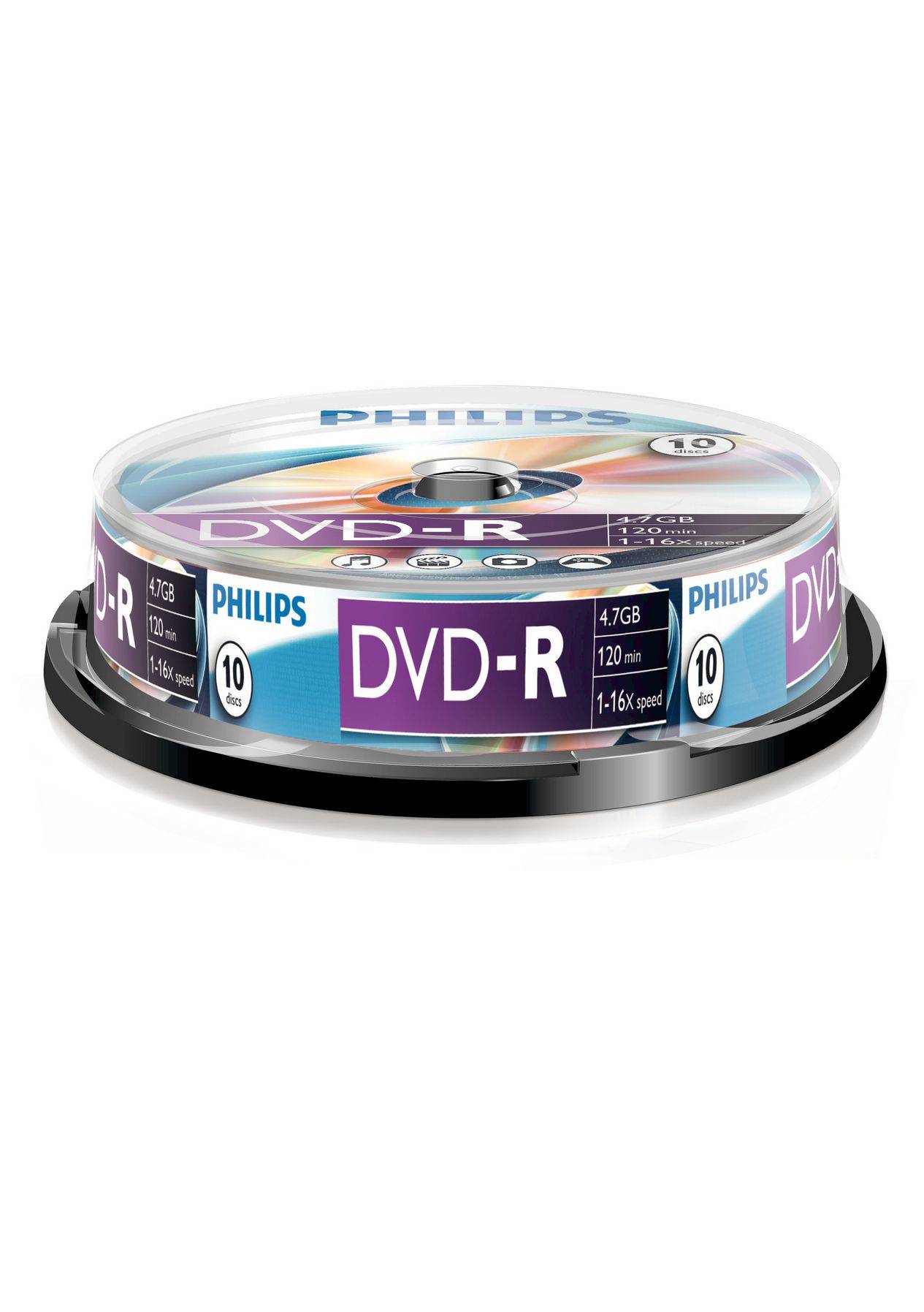 Philips DM4S6B10F - 10 x DVD-R - 4.7 GB (120 Min.)