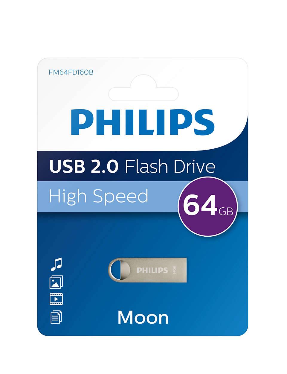 Philips FM64FD160B Moon edition 2.0 USB-Flash-Laufwerk 64 GB USB