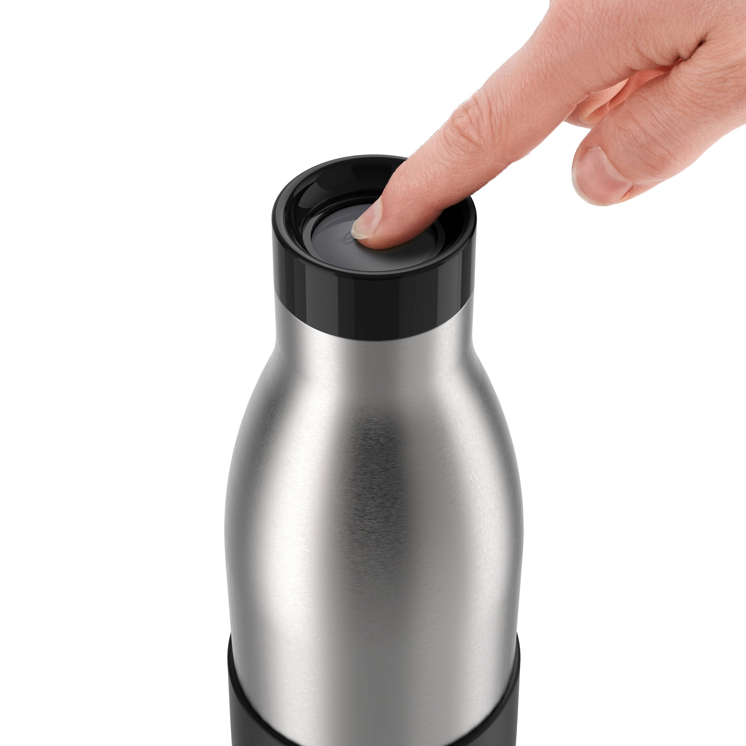 EMSA Bludrop Sleeve N3111100, 700 ml, Tägliche Nutzung, Schwarz, Edelstahl, Edelstahl, 12 h, 6 h
