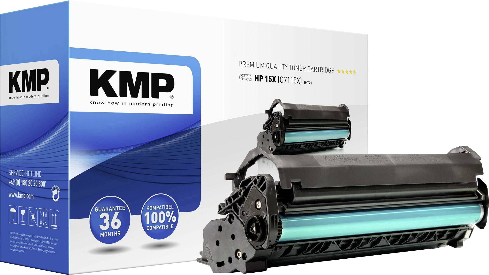 KMP Toner ersetzt HP 15X, C7115X Kompatibel Schwarz 5000 Seiten H-T21 1105,5000