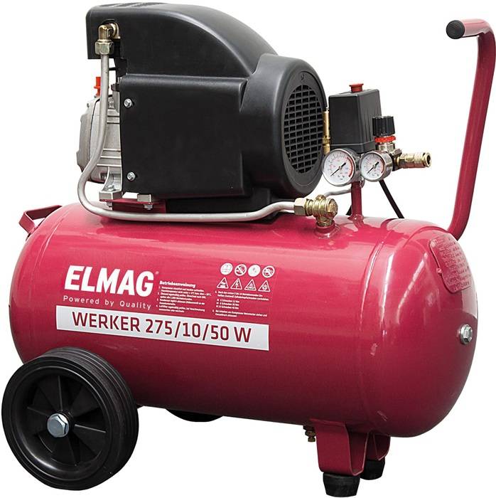Kompressor WERKER 275/10/50 W 275l/min 10bar 1,8kW 230V Behältervolumen 50l