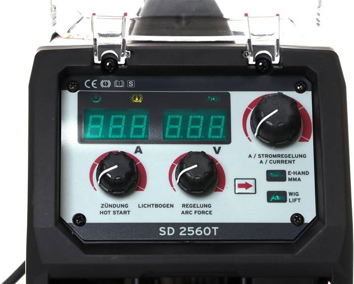 ELMAG Elektroden-Schweißinverter SD 2560T Multi Line inkl. 3m Massekabel 35mm² & 4m E-Halterkabel 35mm²
