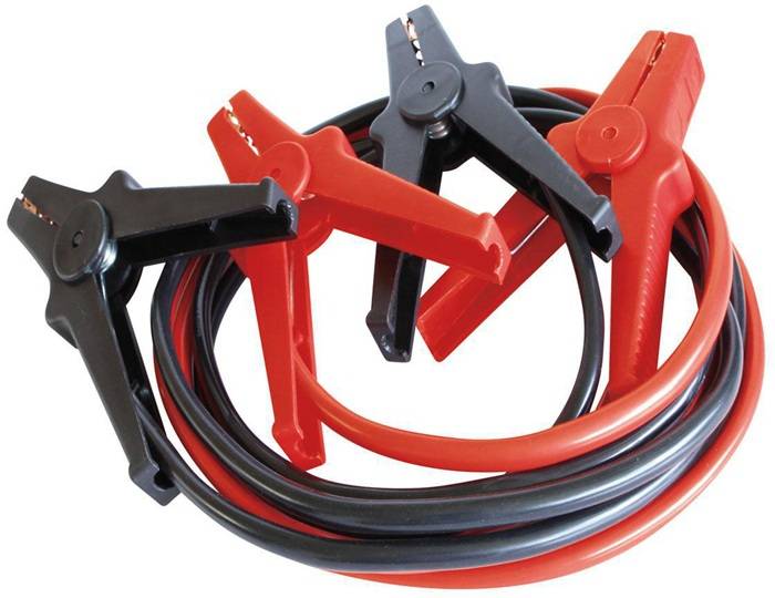 Starthilfekabelset CU-Kabel Länge 2x3m D.16qm inkl. Polklemme vollisoliert ELMAG