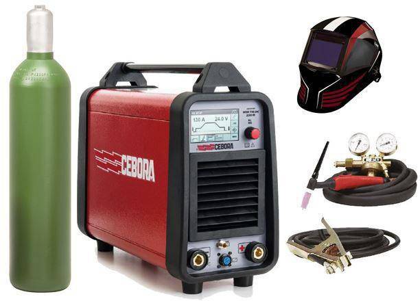 Schweißinverter CEBORA WIN TIG DC 220 M 5-220A/MMA 10-140A Plug/Play-SET 230V