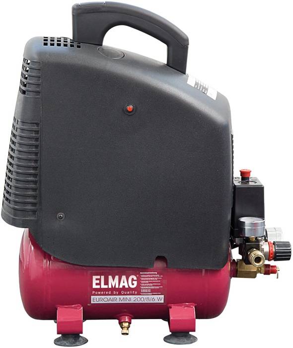 Kompressor EUROAIR MINI 200/8/6 W 193l/min 8bar 1,5kW 230V Behältervolumen 6l