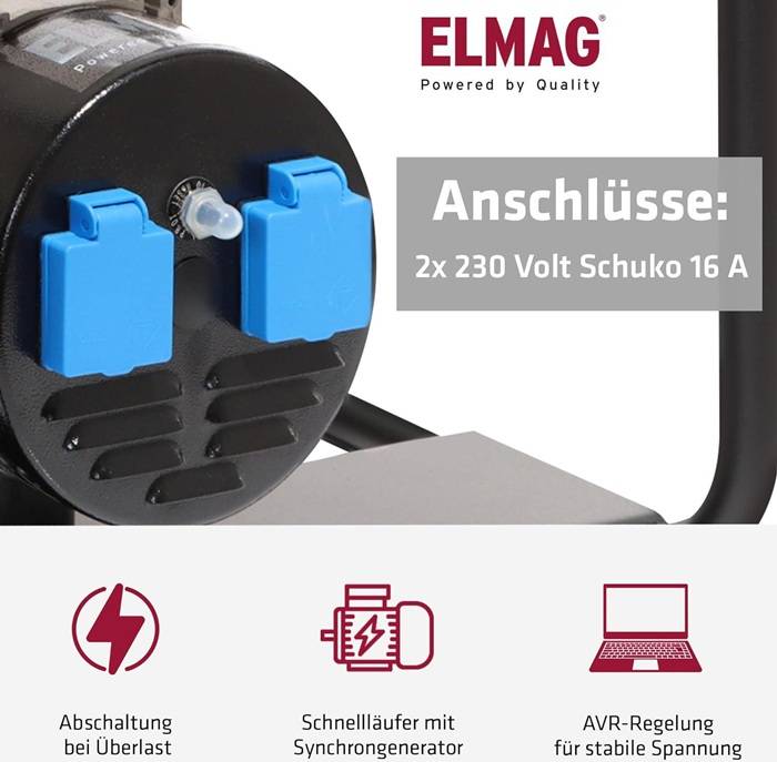 Stromerzeuger SEB 4100WE-AVR Motorleistung 5,8kW m.HONDA-Motor GX270 Benzin