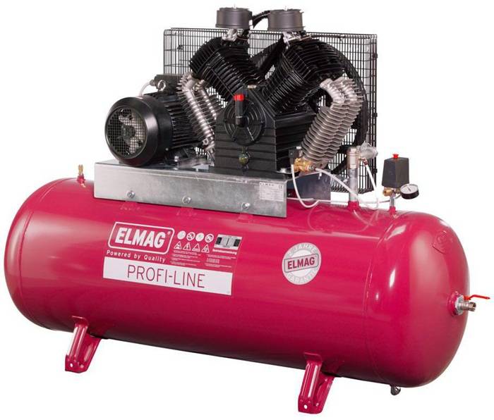 Kompressor PL 1600/10/500 D 1600l/min 10bar 11kW 400V Behältervolumen 500l