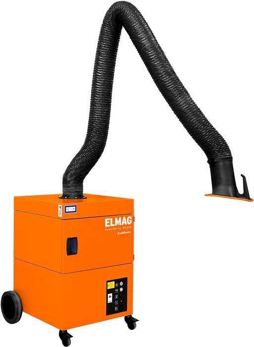 ELMAG Absauganlage Profi-Master, fahrbar, Absaugleistung mit Arm max. 1.100m³/h, 400V, Schlauch 3m