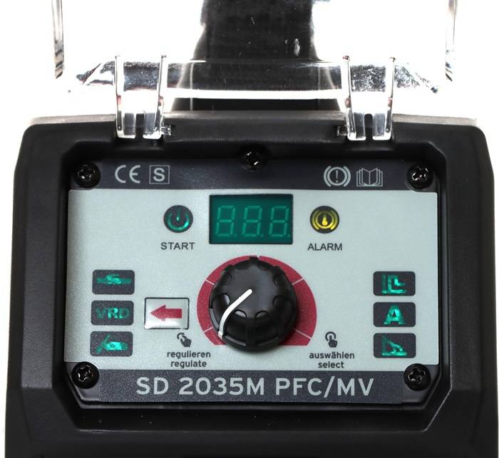 ELMAG Elektroden-Schweißinverter SD 2035M PFC/MV Multi Line inkl. 3m Massekabel 25mm², 4m E-Halterkabel 25mm² & Tragegurt