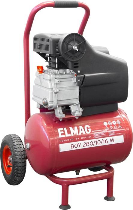 Kompressor BOY 280/10/16 W 280l/min 10bar 1,8kW 230V Behältervolumen 16l
