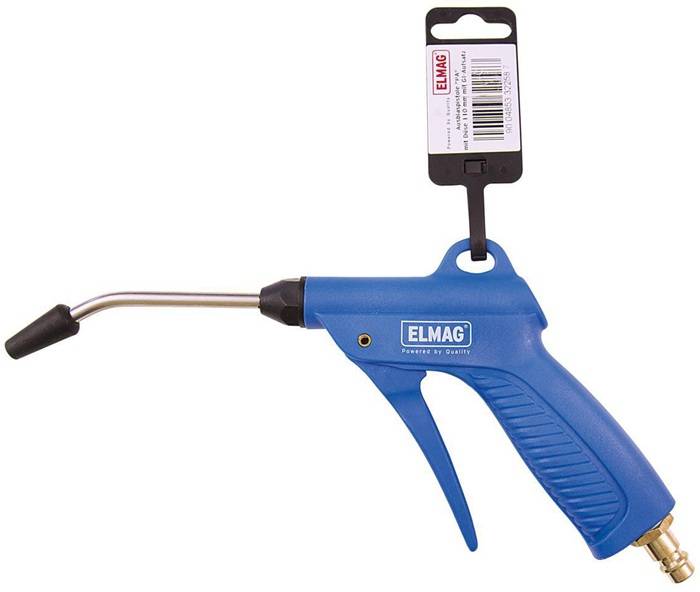 Ausblaspistole Arbeitsdruck 2-6bar PA m.Düse 110 mm m.GI-Aufsatz ELMAG