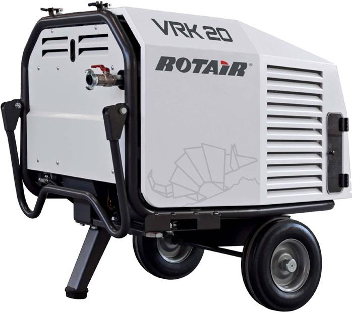 ELMAG Mobiler Baustellenkompressor ROTAIR VRK 16 AE - 8 bar mit HONDA-Motor GX 630