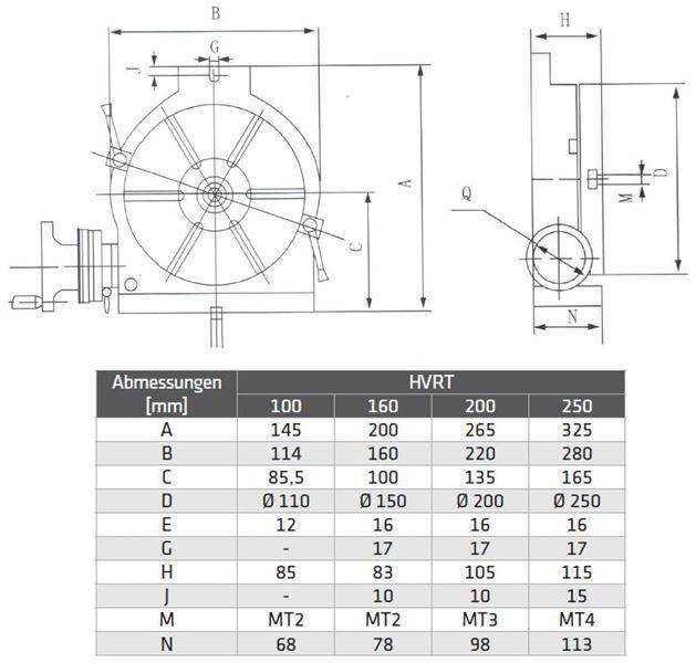Rundtisch HVRT 100 Planscheiben-D. 110mm horizontal/vertikal ELMAG