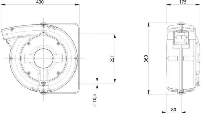 Schlauchaufroller ROLL AIR INDUSTRIE 12 Schlauchlänge 12m Schlauch-D.8x12mm