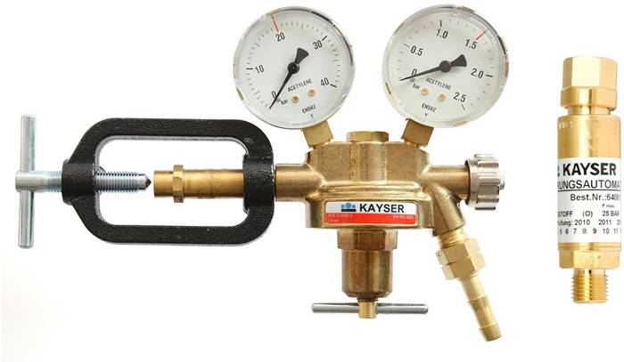 Azetylen-Druckreglerset 1xDruckregler/1xRückschlagsicherung ELMAG