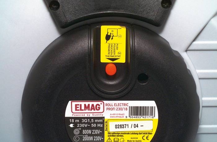 ELMAG Automatischer Kabelaufroller, ROLL ELECTRIC MINI 230/6