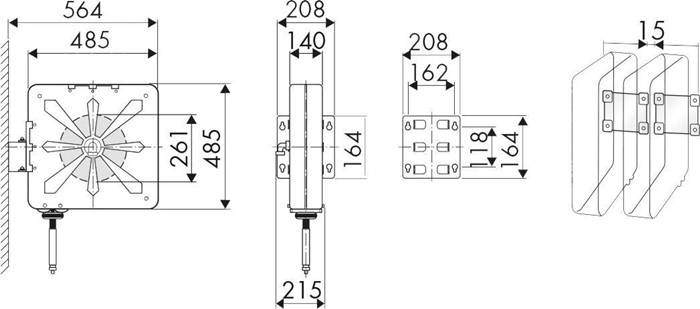 ELMAG INDUSTRIE Schlauchaufroller geschlossen 440/13, für Druckluft u. Wasser 70°C, 18 m, 3/8, 20 bar