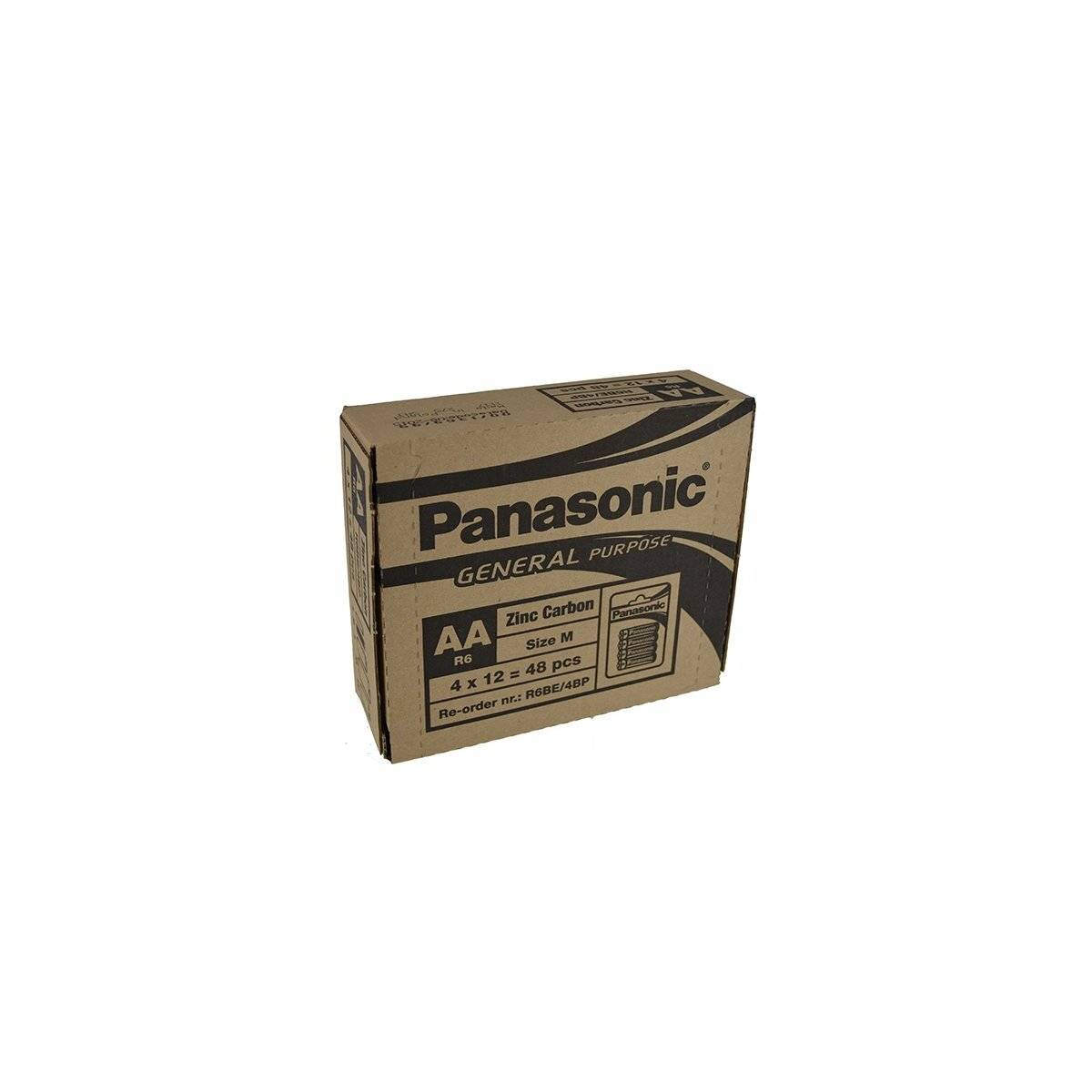 Batterie 1,5V Mignon AA Bli4 Panasonic R6BE/4BP(Verpackungseinheit 4) 1,5 V, 14,5 mm