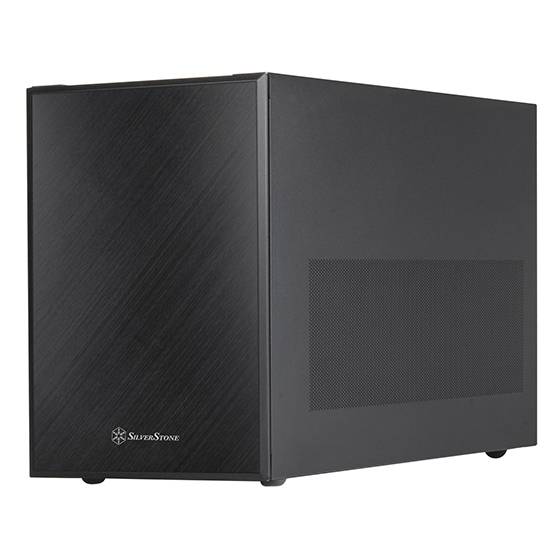 SilverStone SST-SG17B, Cube, PC, Schwarz, micro ATX, Mini-DTX, Mini-ITX, Aluminium, Kunststoff, Stah