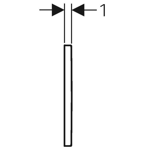 Geberit Betätigungsplatte Omega20, 2-Mengen-Spülung, Kunststoff, Weiß/Chrom