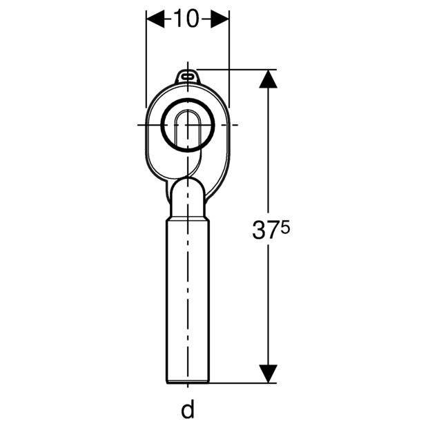 Geberit Urinalgeruchsverschluss Abgang vertikal Außendurchmesser 50mm, Alpinweiß