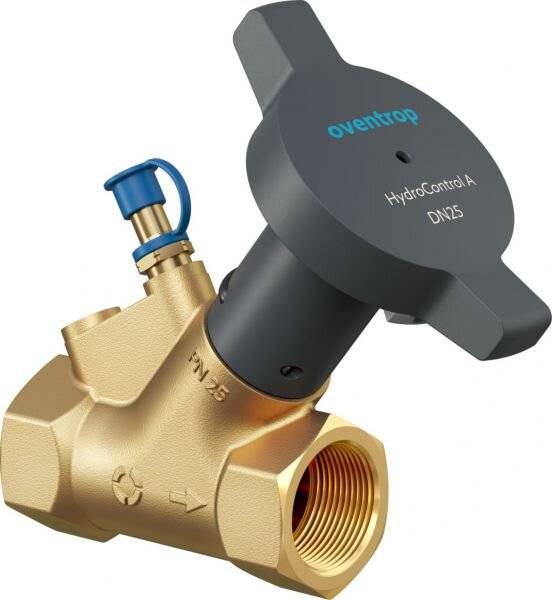 Oventrop Hydrocontrol A Strangabsperrventil PN 25 DN 20 Rp 3/4" Innengewinde HydroPort, entzinkungsbeständig