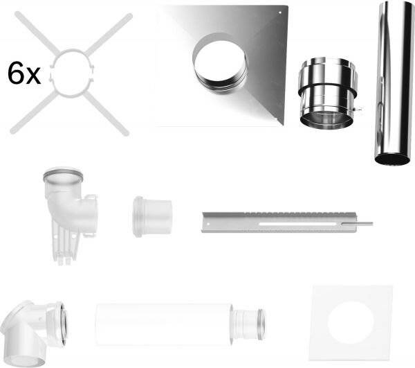 Bosch Grundbausatz FC-Set-80-C93x oben, D 80/125mm, Edelstahl