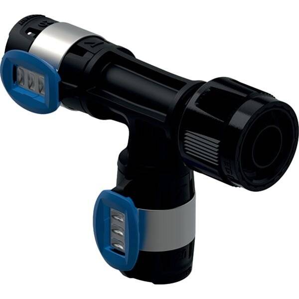 Geberit FlowFit Übergangs-T-Stück mit MasterFix, Abzweig PPSU, D 16mm, D1 RpMF1 1/2"