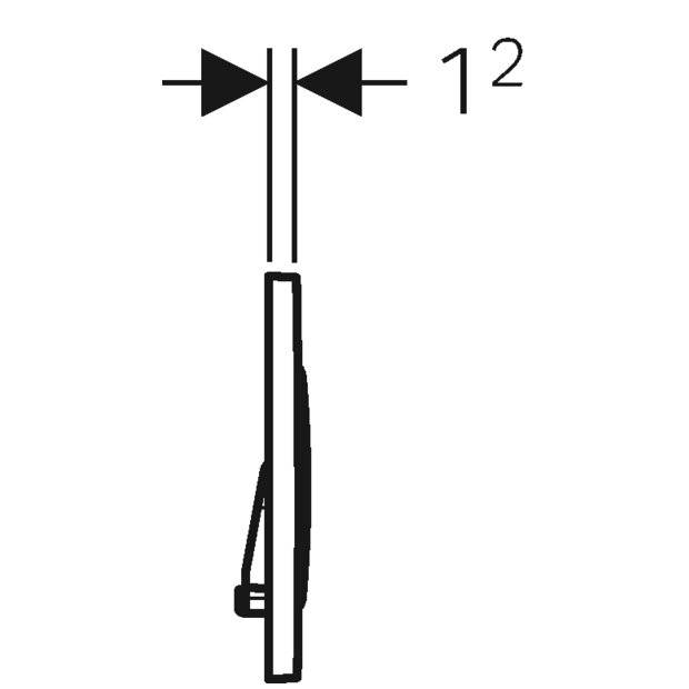 Geberit Drückerplatte Sigma20 mit 2-Mengen-Spülung, Weiß, Hochglanz verchromt, 115882KJ1