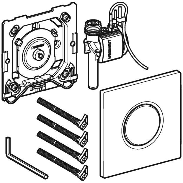 GEBERIT Typ 01 UR-Strg., pneum. Spülausl weiß