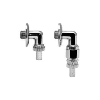BASICLINE ASW SCHMIDT Wandanschlussbogen 90 Grad 1/2"x3/4" mit Schlauchverschraubung kurz