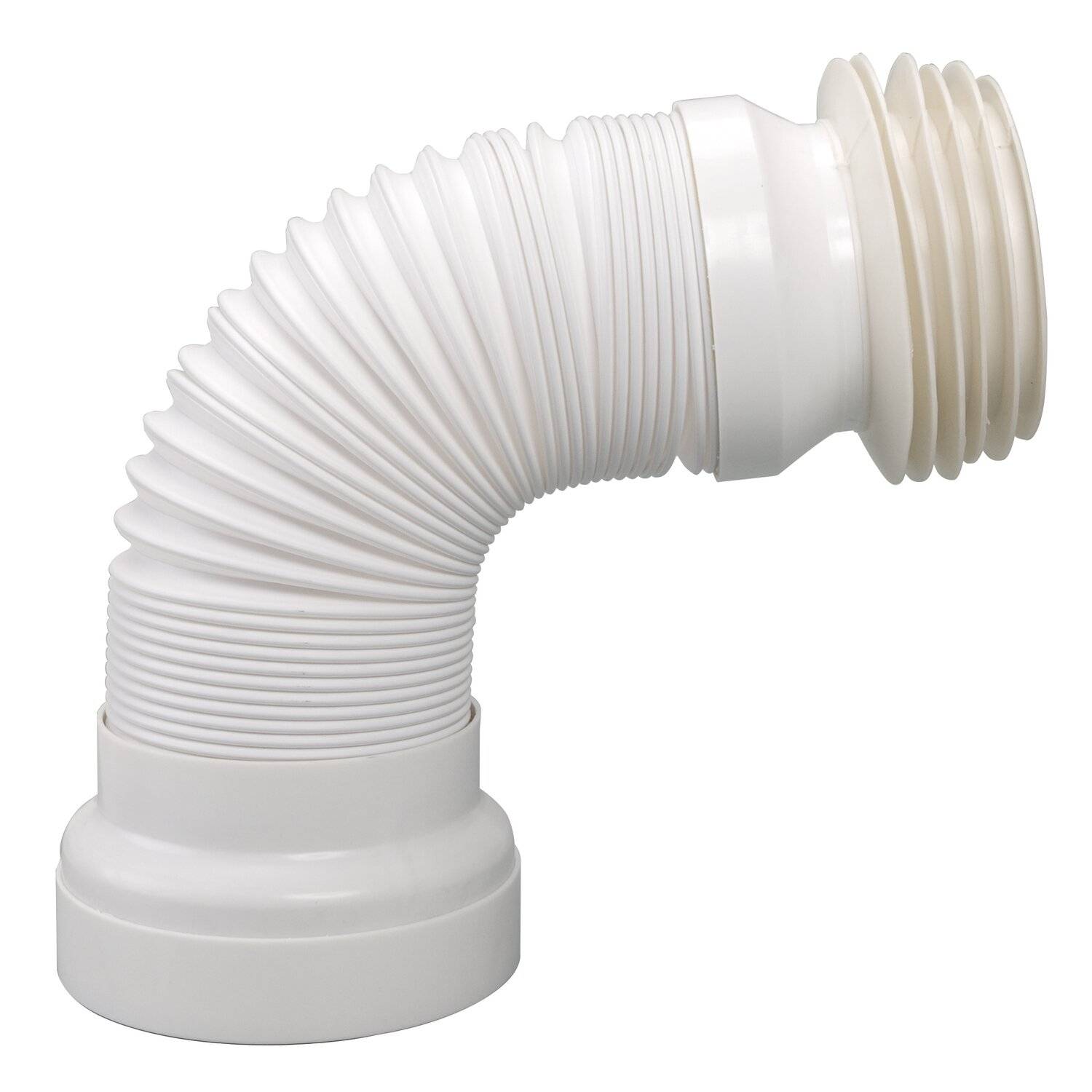 AIRFIT WC-Anschluss-Rohr, DN 98-120, flexibel, weiß, 285-500 mm ausziehbar, Nr. 90010WA, 1 Stk.