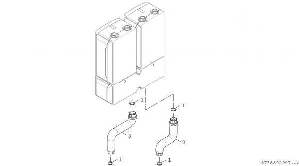 Bosch Installationszubehör BCS 29, Anschlussset Condens GC7000 F/GC8000iF 15-40kW