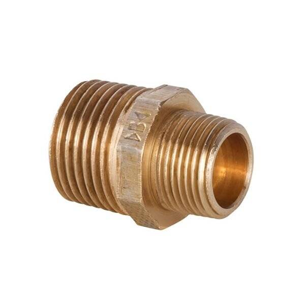 IBP Doppelnippel S.3000 3245 1 1/4" x 1" AG Rotguss