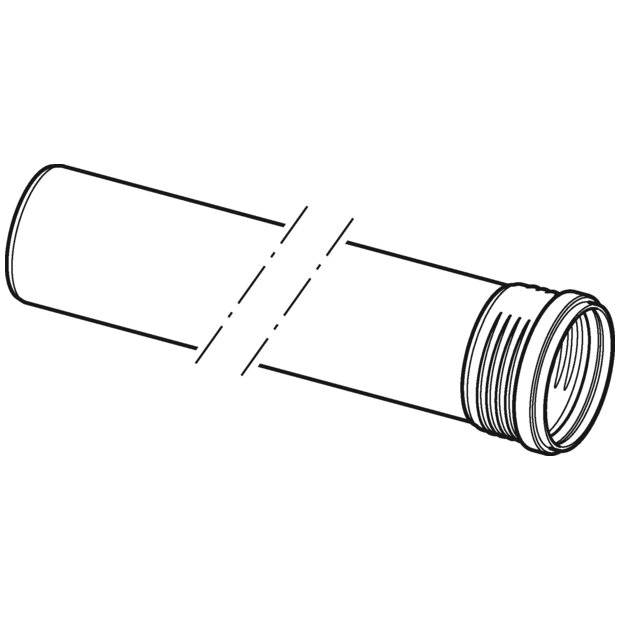Geberit Silent-PP Rohr mit Muffe Außendurchmesser 110mm, Länge 25cm, 390501141
