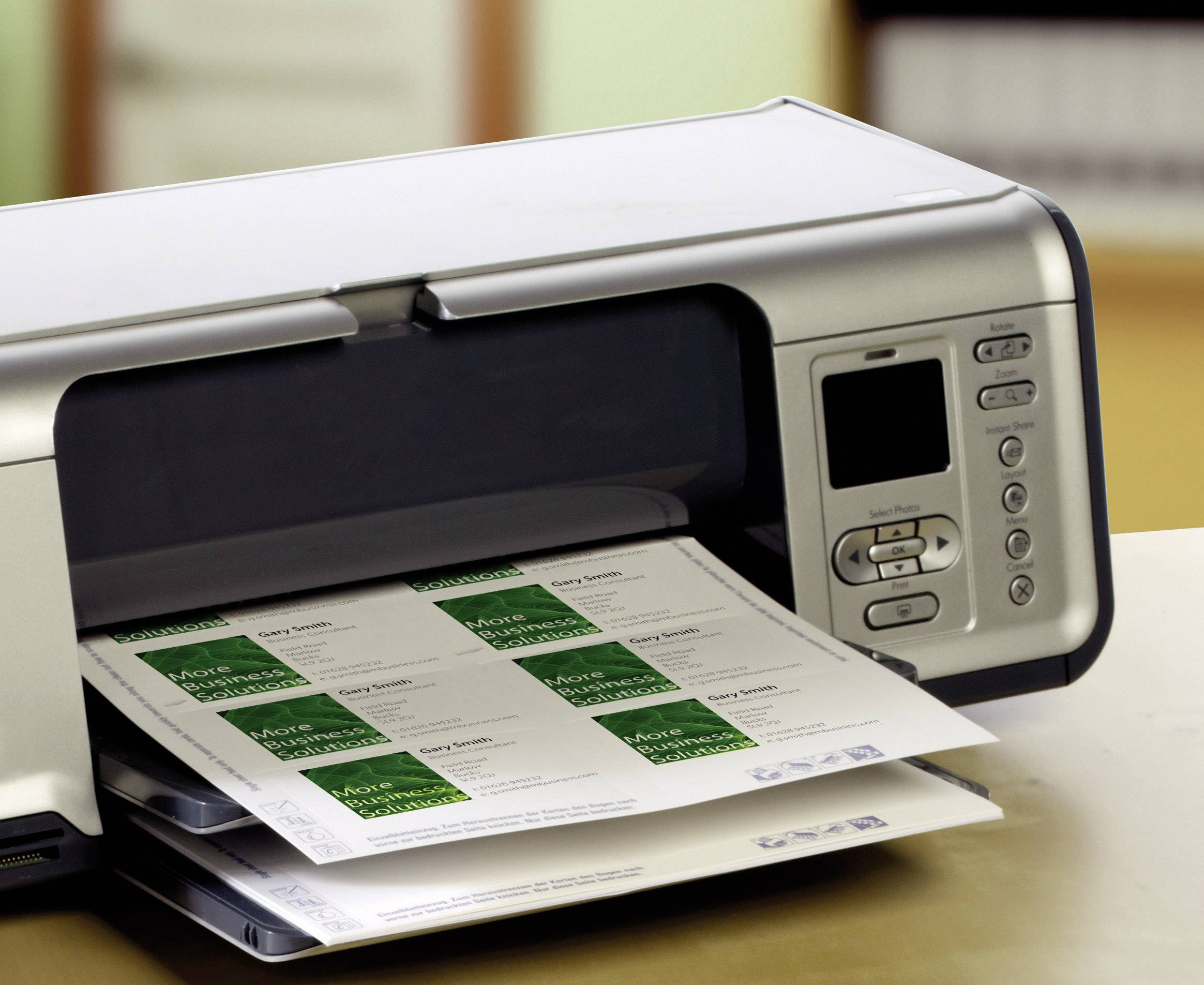 Avery-Zweckform C32011-25 Bedruckbare Visitenkarten, glatte Kanten 85 x 54 mm Weiß 250 St. Papierfo