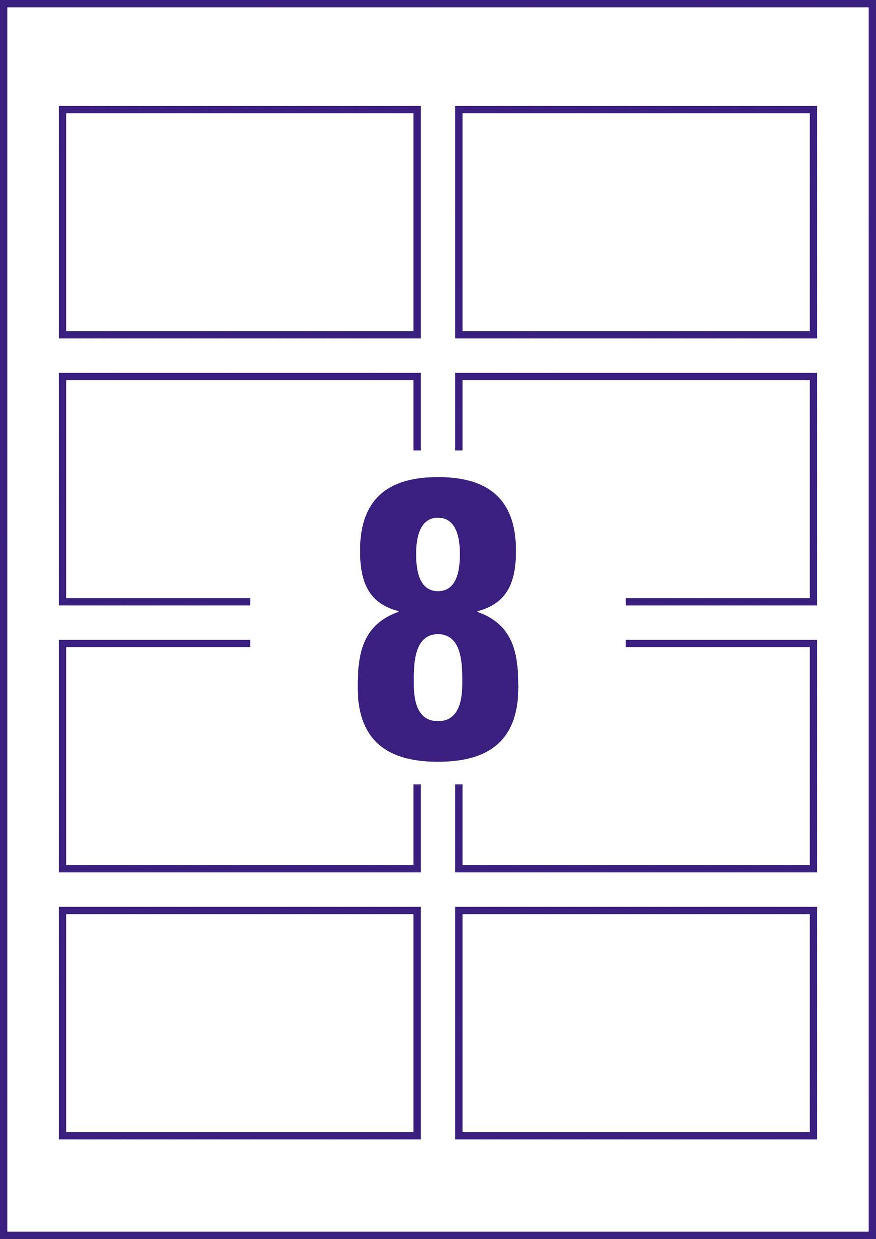 Avery-Zweckform C32015-10 Bedruckbare Visitenkarten, glatte Kanten 85 x 54mm Weiß 80 St. Papierformat: DIN A4