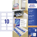 Avery-Zweckform C32010-25 Cartes de visite imprimables, microperforées 85 x 54 mm blanc 250 pc(s) Format du papier: DIN A4