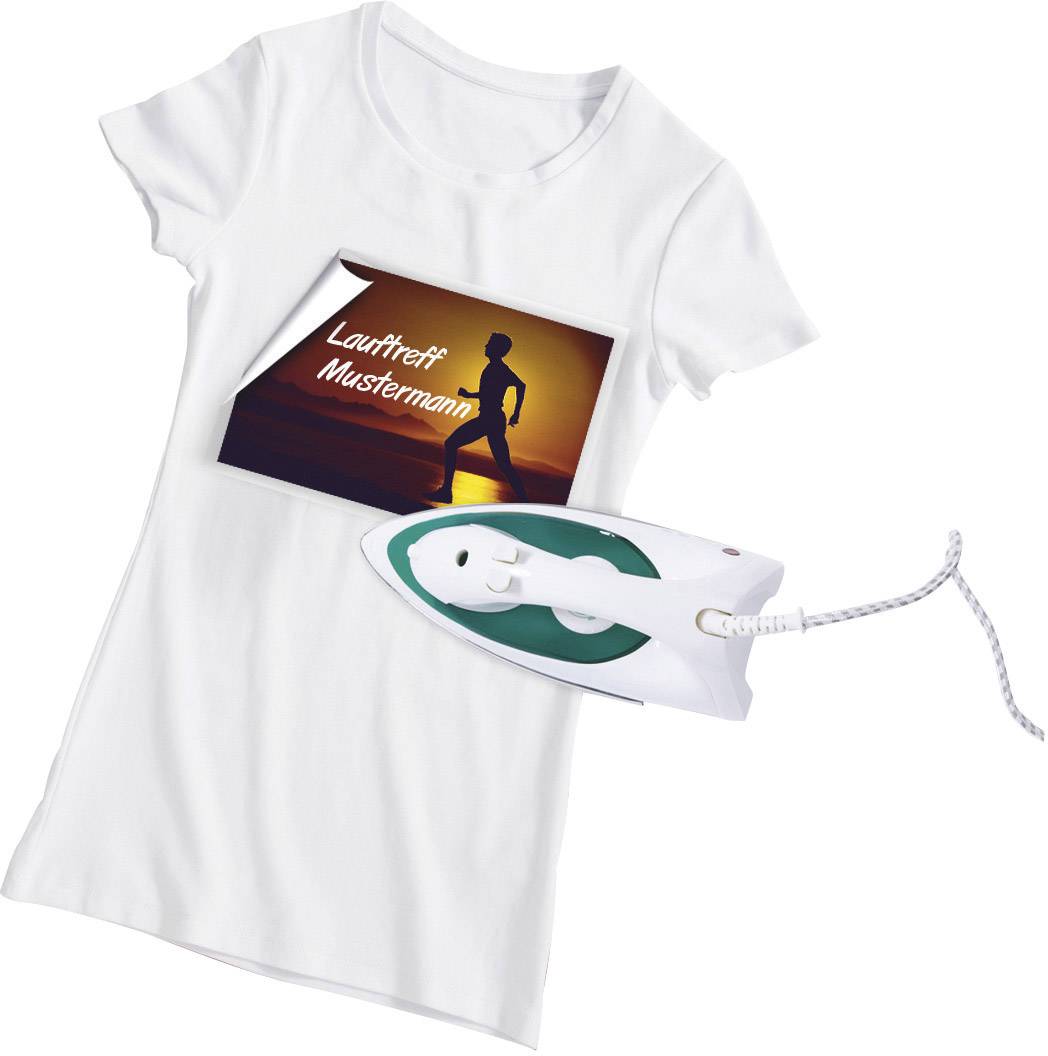 Avery-Zweckform My Design T-Shirt MD1001 Tintenstrahl Textilfolie DIN A4 für helle Textilien, Optimiert für Tintenstrahl 5 Blatt